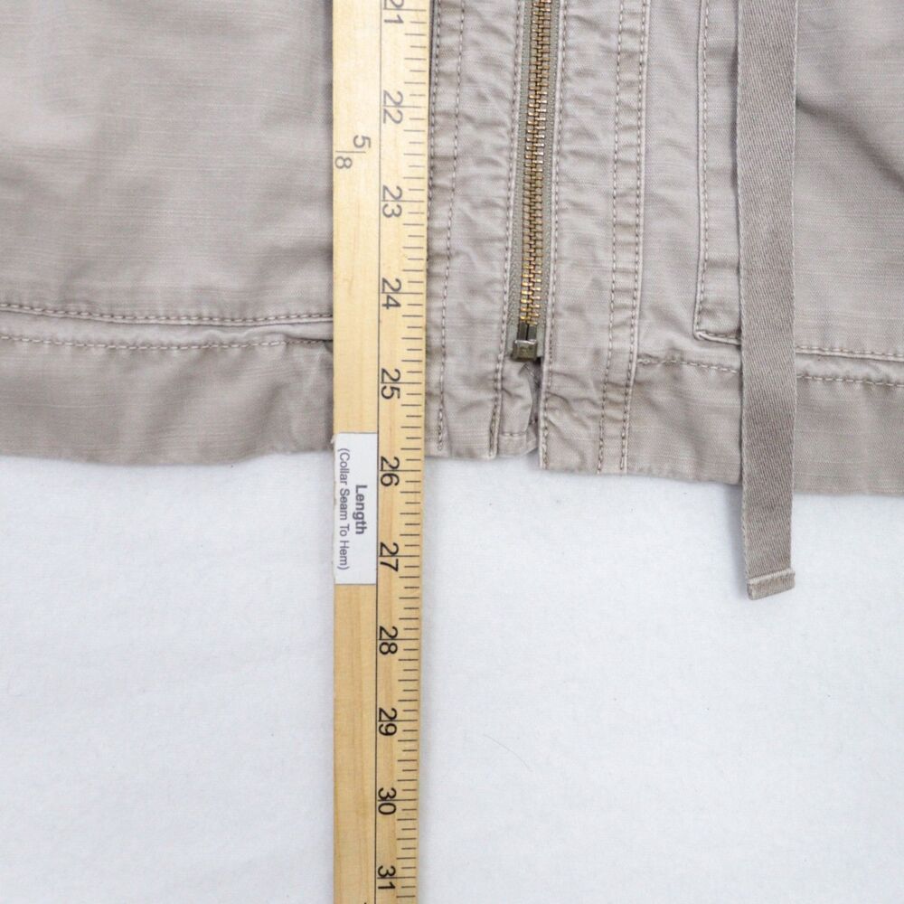 J Crew Women's Jacket Gray Full Zip Field‎ Hiking Gorpcore Outdoors Cinch Waist - Picture 4 of 9
